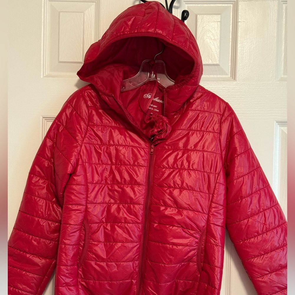 Ambiance Red Puffer Jacket. S